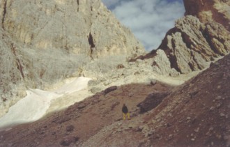Oskar-Schuster Steig - Abstieg zur Langkofelhütte