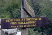 Rio Sallagoni: Hinweisschild